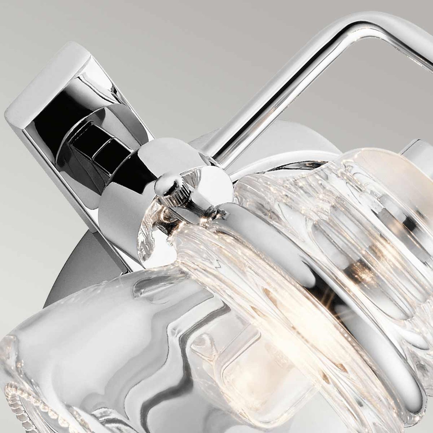 Lampe de salle de bain LED G9 IP44 L : 33,6 cm métal verre en chrome