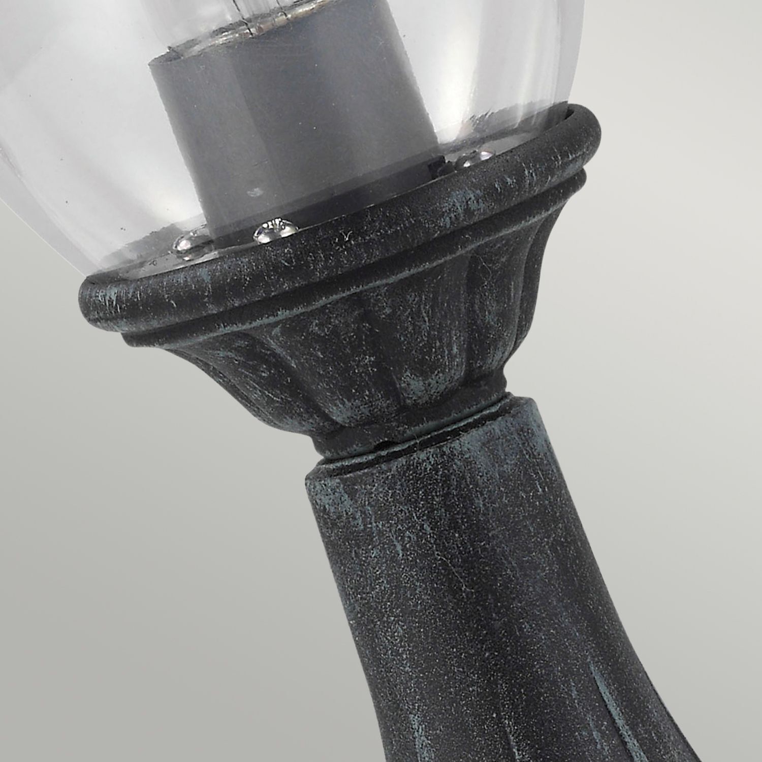 Lampe de socle Vintage Rustique Noir Vert antique 41 cm