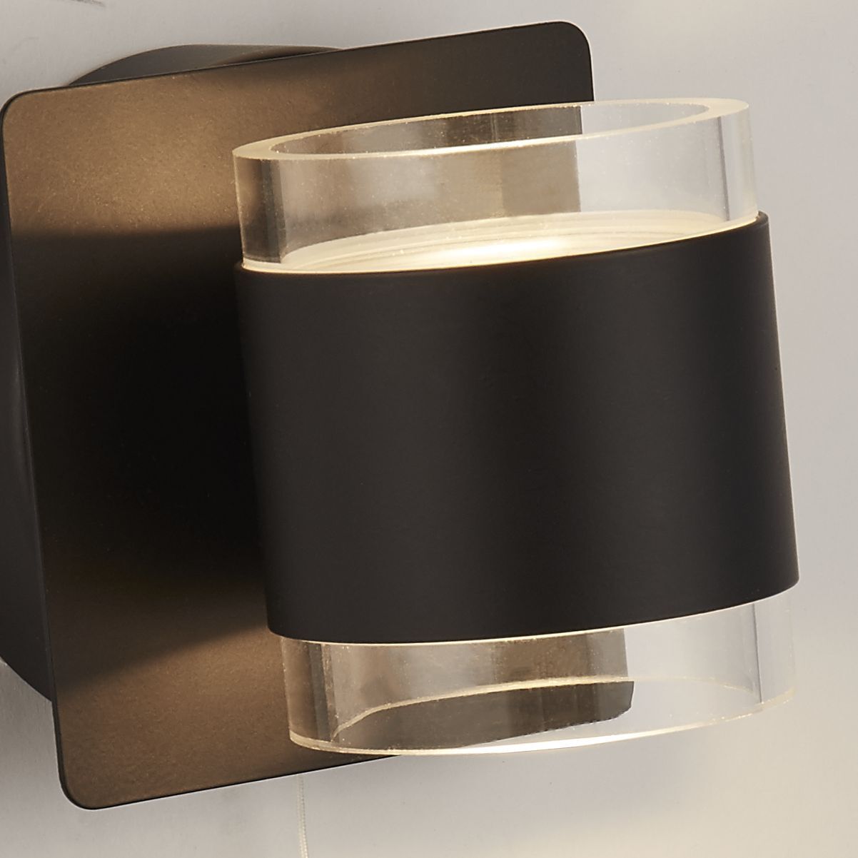 Applique LED salle de bain Up Down interrupteur IP44 noir clair 3000 K