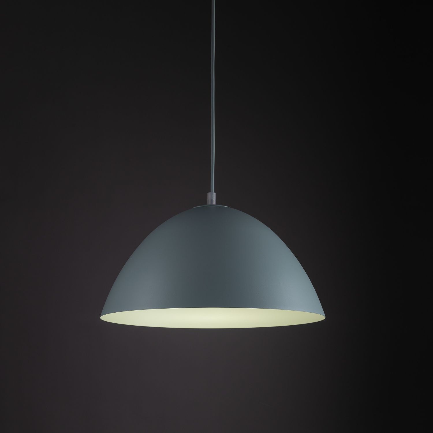 Suspension métal E27 ronde Ø 34 cm H : max. 165 cm Menthe