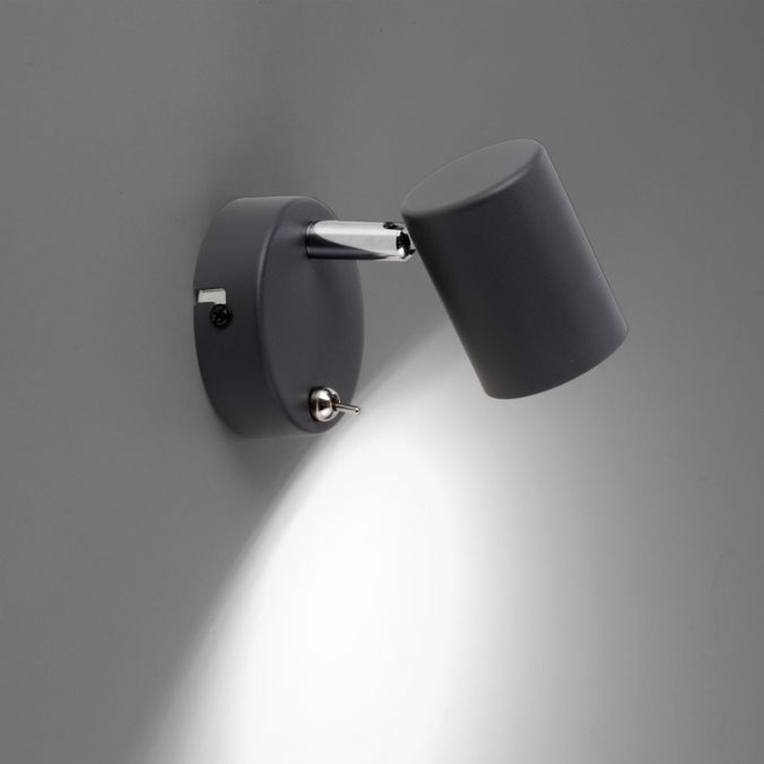 Projecteur mural mobile Noir Interrupteur GU10 P:12 cm Beleuchtung, Lampe