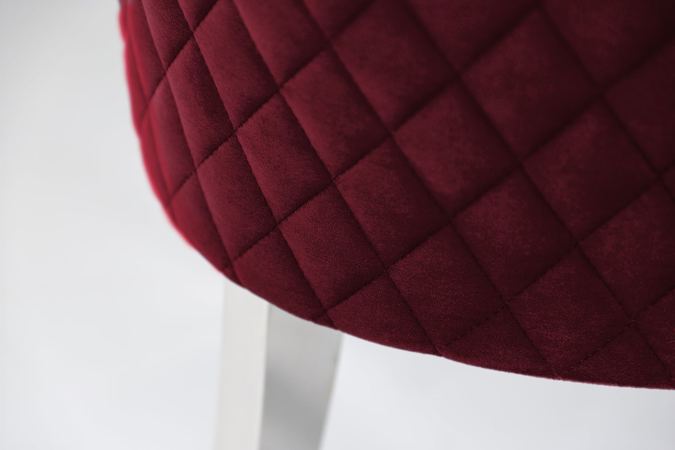 Chaise de salle à manger rouge argent avec poignée velours acier inoxydable Chesterfield Samt, Kissen, Dekoration für Zuhause, Kastanienbraun