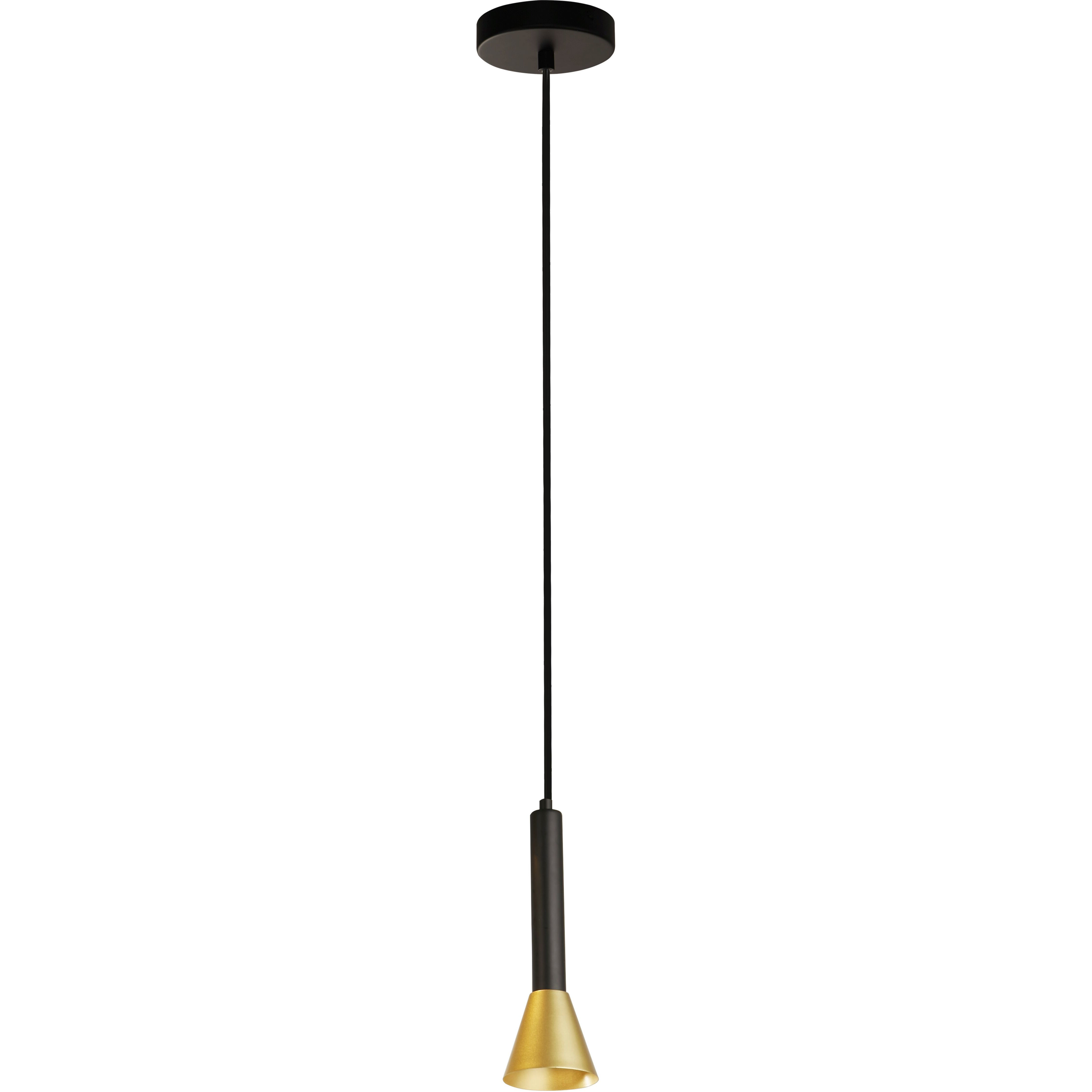 Lampe à suspendre Noir Or GU10 D : 9 cm Métal Rétro