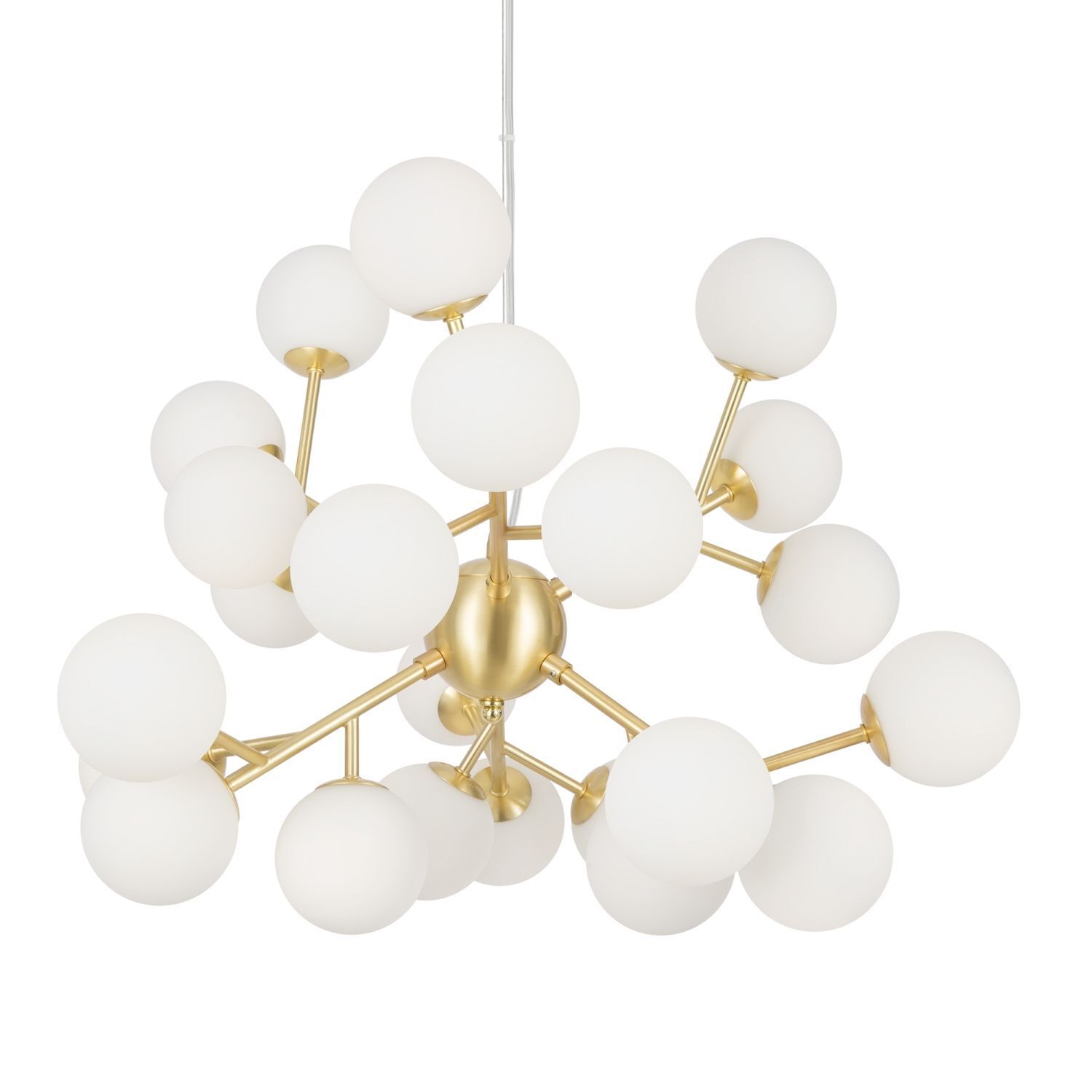 Lampe à suspendre métal verre largeur 65 cm H : max. 146,5 cm