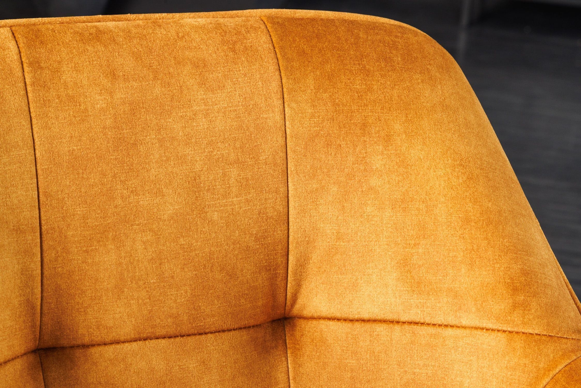 Chaise pivotante sans roulettes velours métal jaune noir avec accoudoirs Couch, Mobiliar, Kissen, Dekoration für Zuhause, Samt