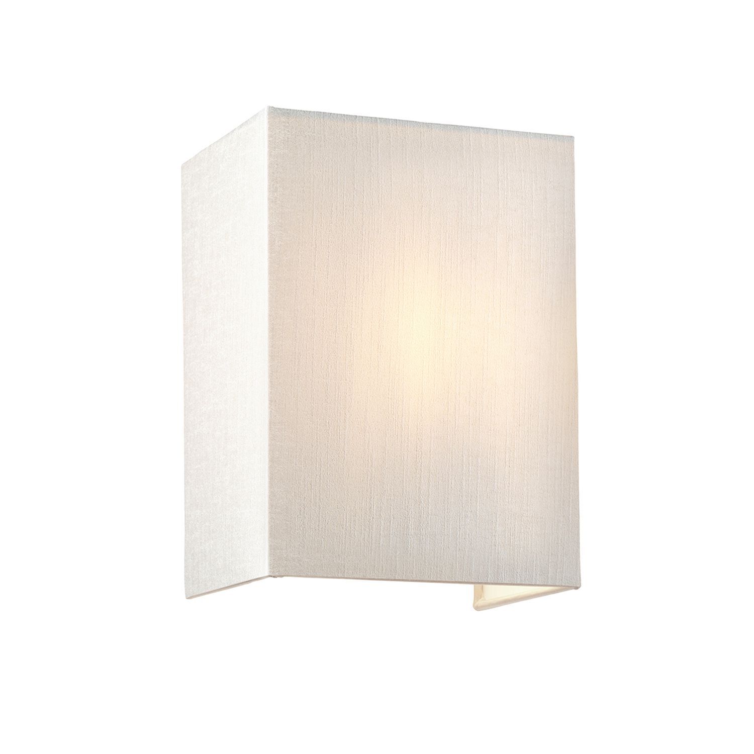 Applique murale carrée tissu Up Down E27 crème chrome