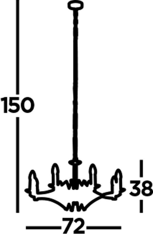 Kronleuchter Messing Antik E14 Metall Ø 72 cm 8-flammig Elektronik, Hardware