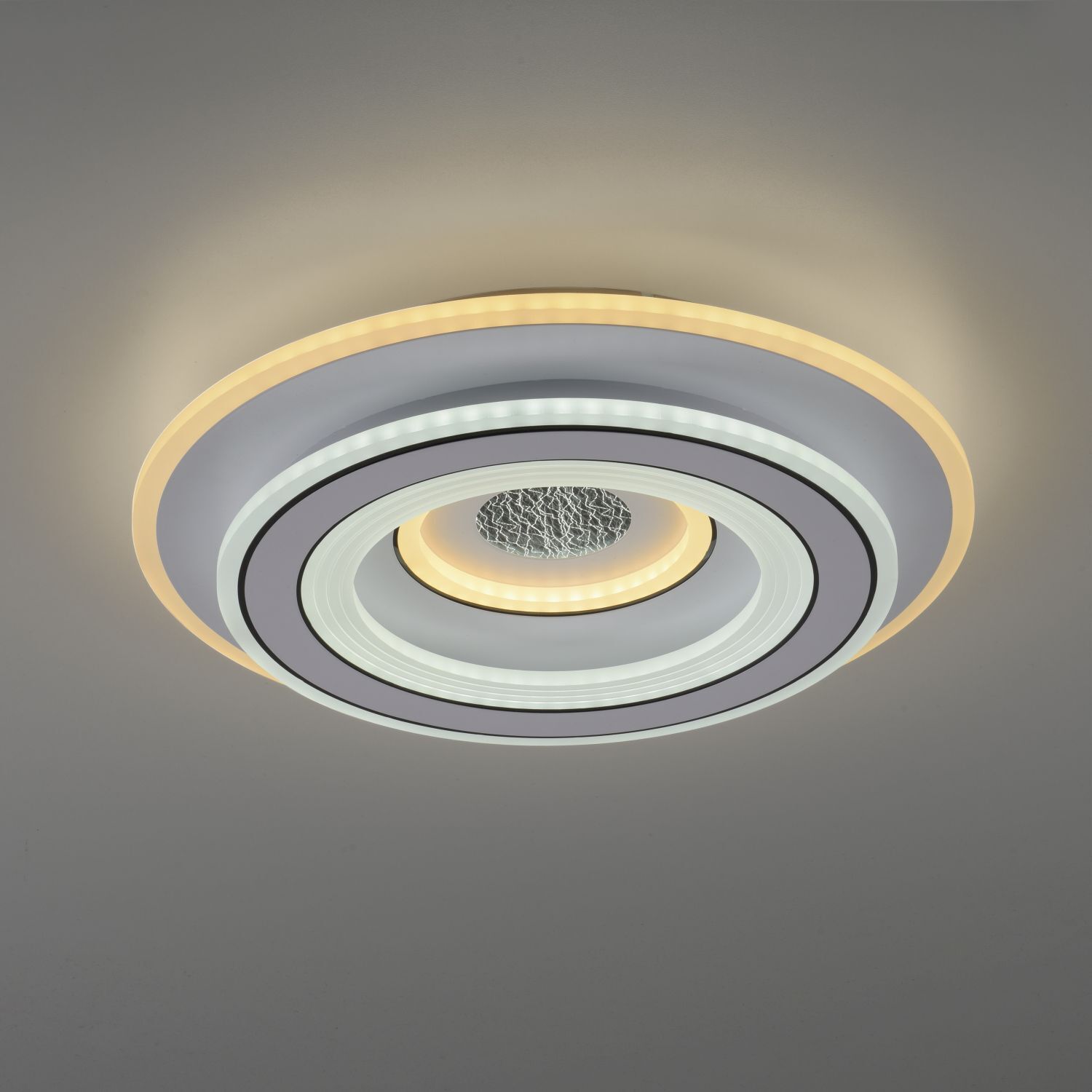 Lampe de plafonnier à LED blanche Variateur Ø40 cm 5100 lm Veilleuse