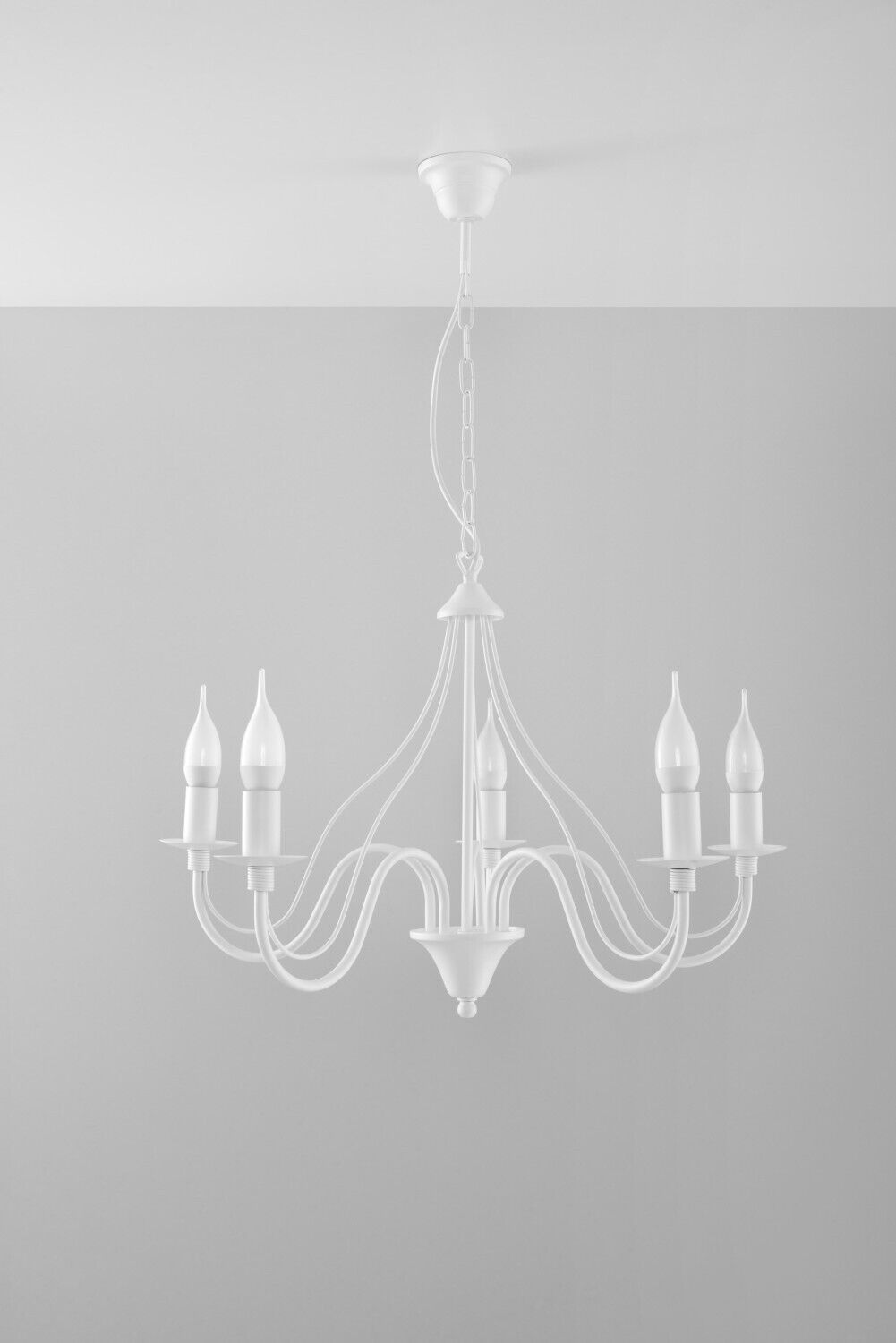 Lustre rustique blanc