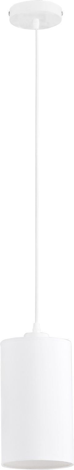 Lampe à suspendre BENTO Blanc Métal Tissu Abat-jour Ø14,5cm rond Moderne