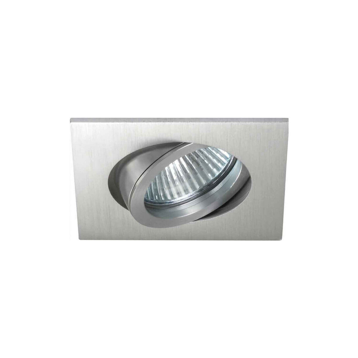 Luminaire encastré GX5.3 carré aluminium mat Plafond