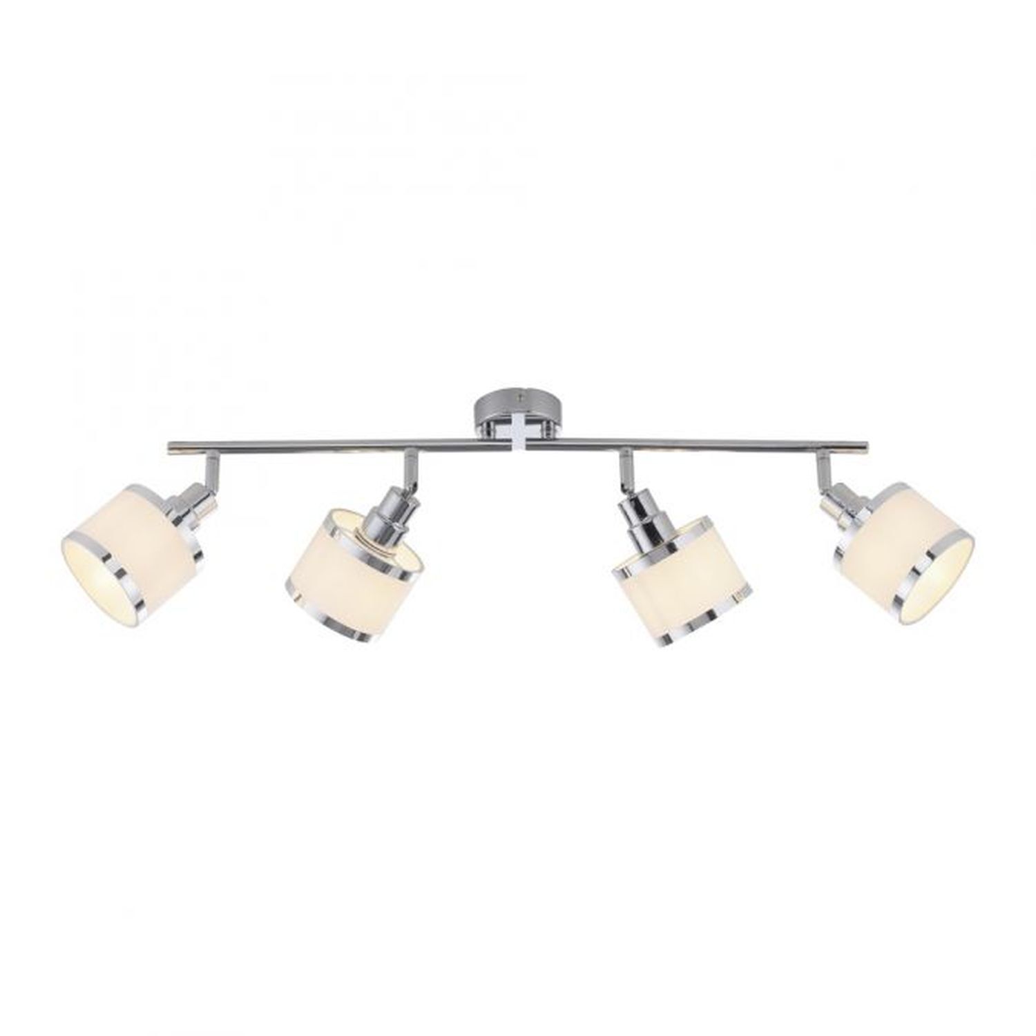 Spot de plafond réglable chromé 4-flamme E14 78 cm