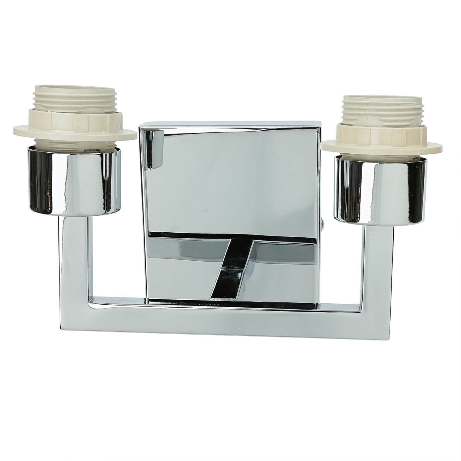 Wandarmatur, Chrom, Schwarz-silber, Keramik-Griff, Wandarmatur mit Schraubanschluss