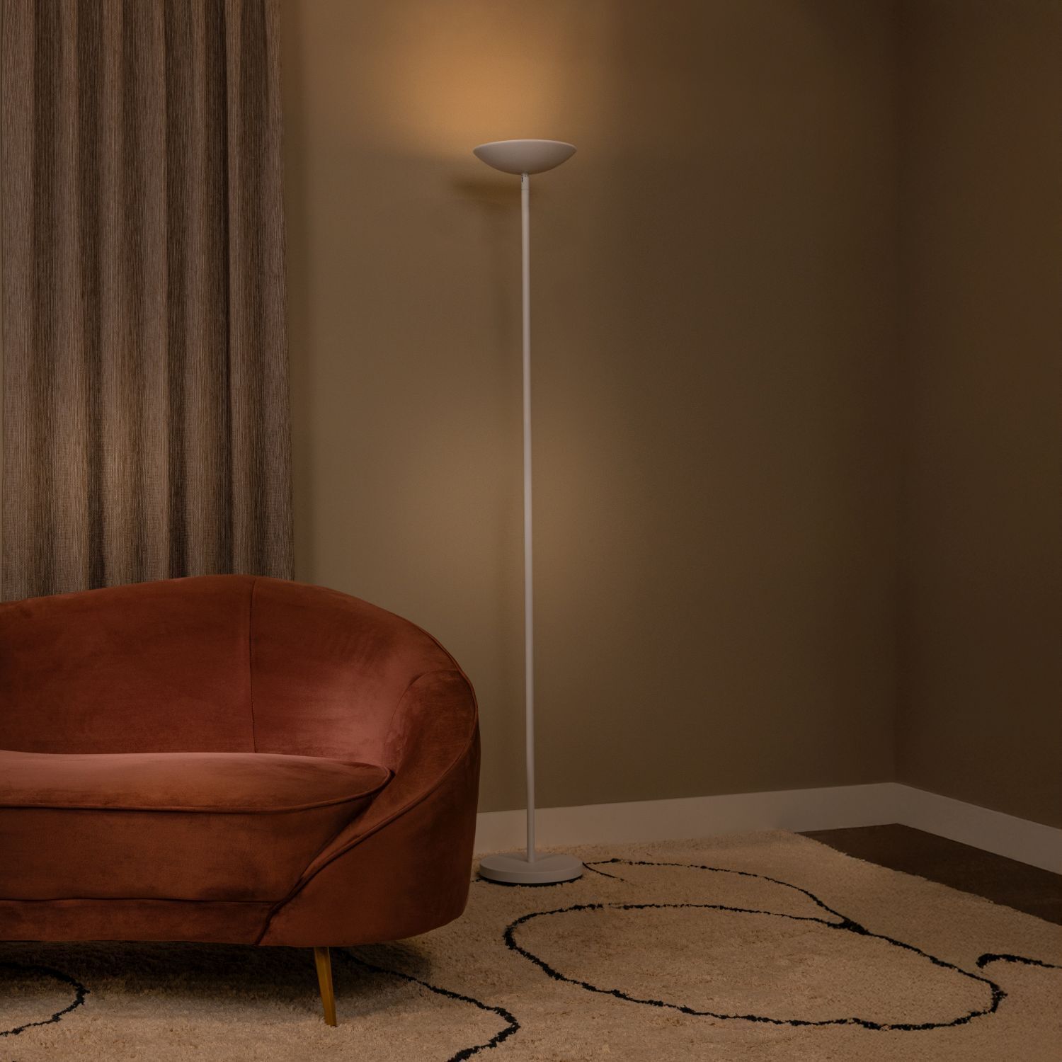 LED Deckenfluter Weiß 3000 K H:180 cm modern edel Lampe, Stehlampe