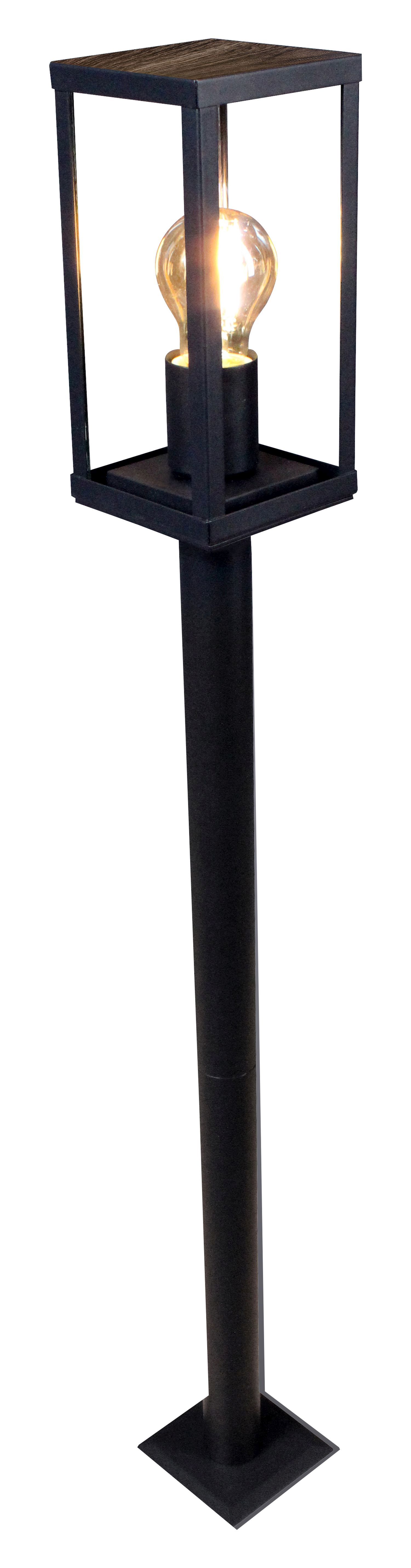 Lampe d'allée Vintage Noir Bois 100 cm petit IP44 E27