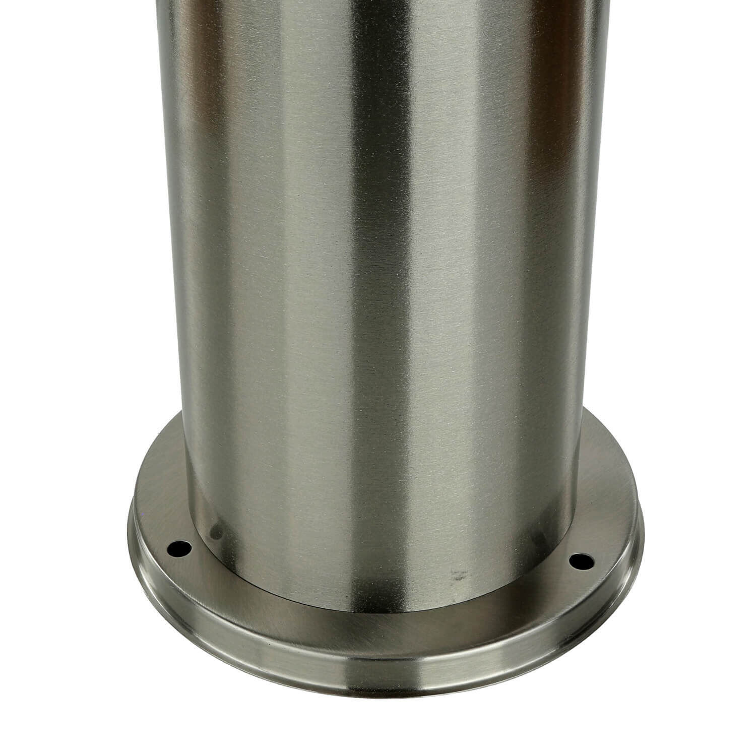 aussenlampe-wegleuchte-gartenlampe-draussen-edelstahl-stabil-rund-ip44-silber-03 stahl, rohr, fußplatte, metall, rohrsäule
