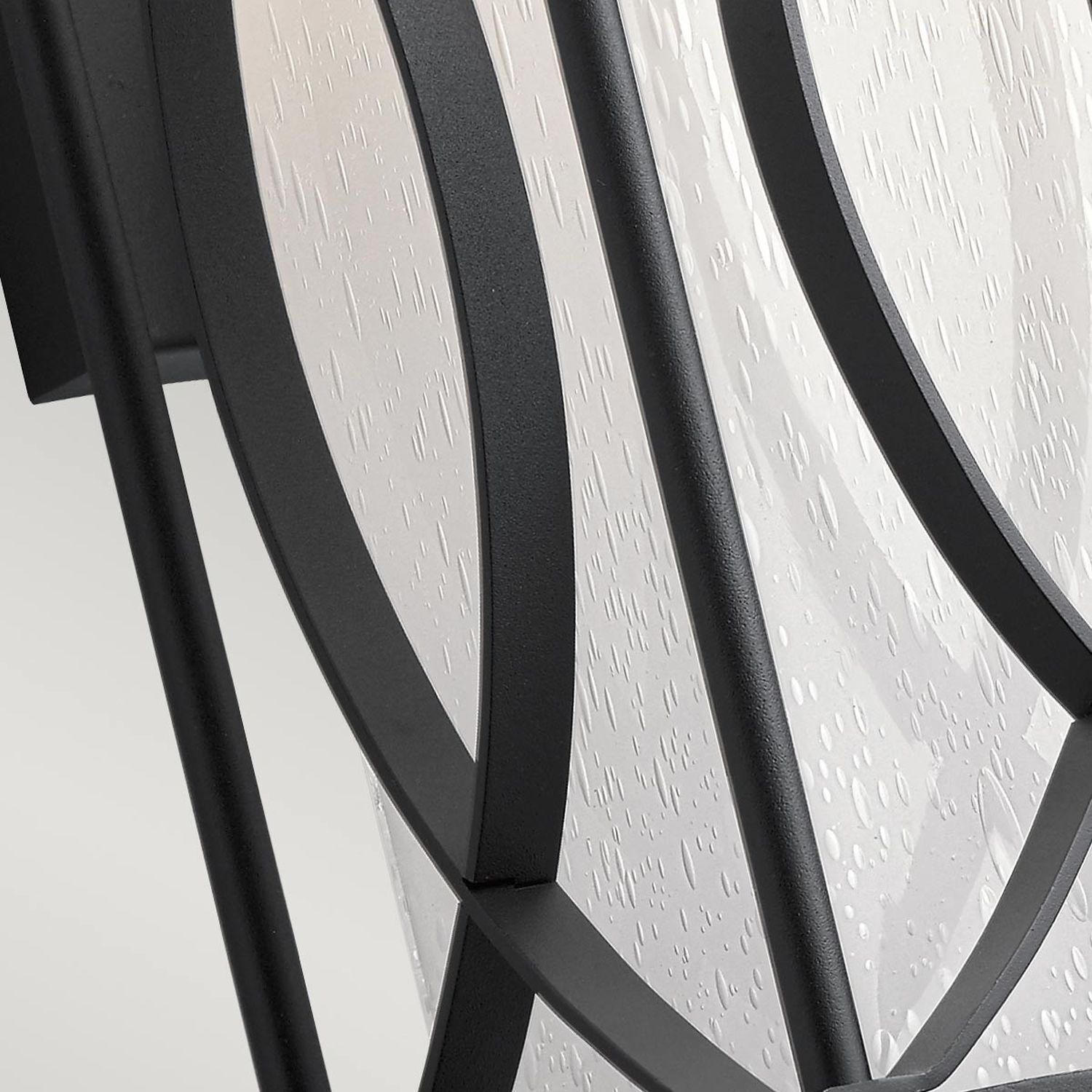 Außenwandleuchte E27 IP44 37,9 cm hoch dekorativ BARNSTAPLE Glasfläche, Metallrahmen, Beleuchtungsbezug, Rahmen, Wasserdropfen-Design