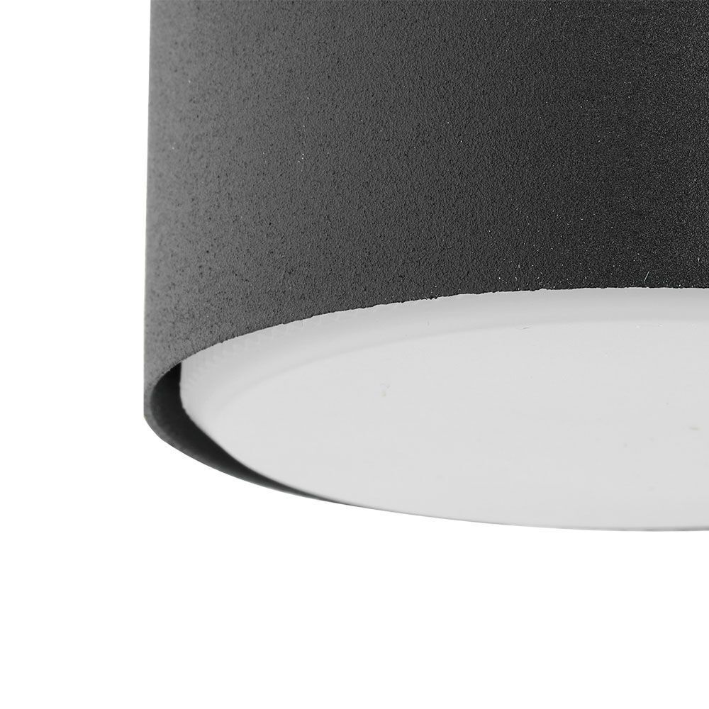 Spot lampe rond petit Ø 8 cm plat noir faible éblouissement