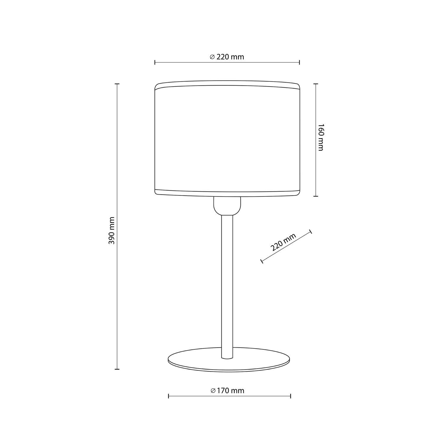 Lampe de table Boho 39 cm de haut Ø 22 cm métal jute E27