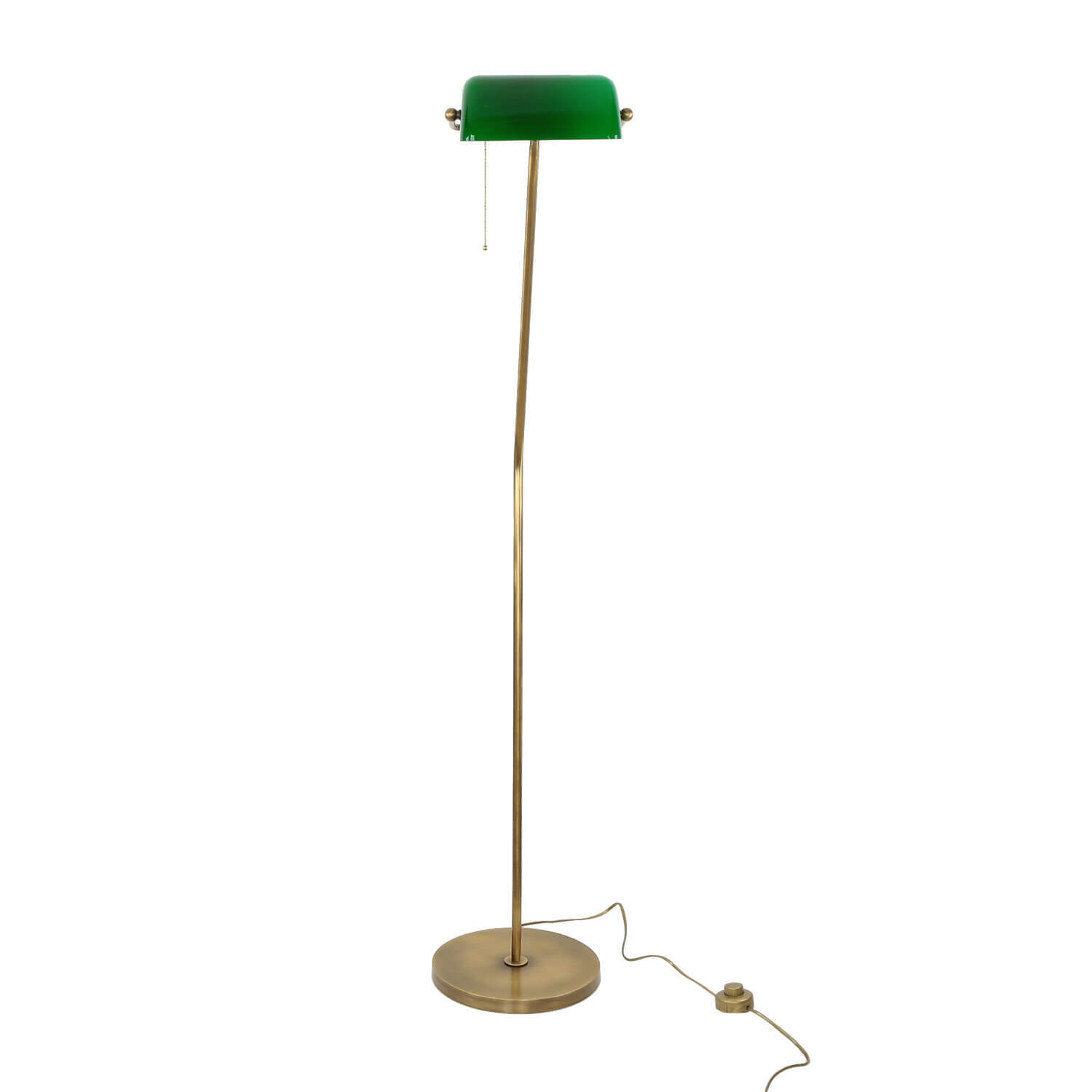 XXL Lampe de banquier laiton verre salon MINISTERO Lampe, Lampenschirm