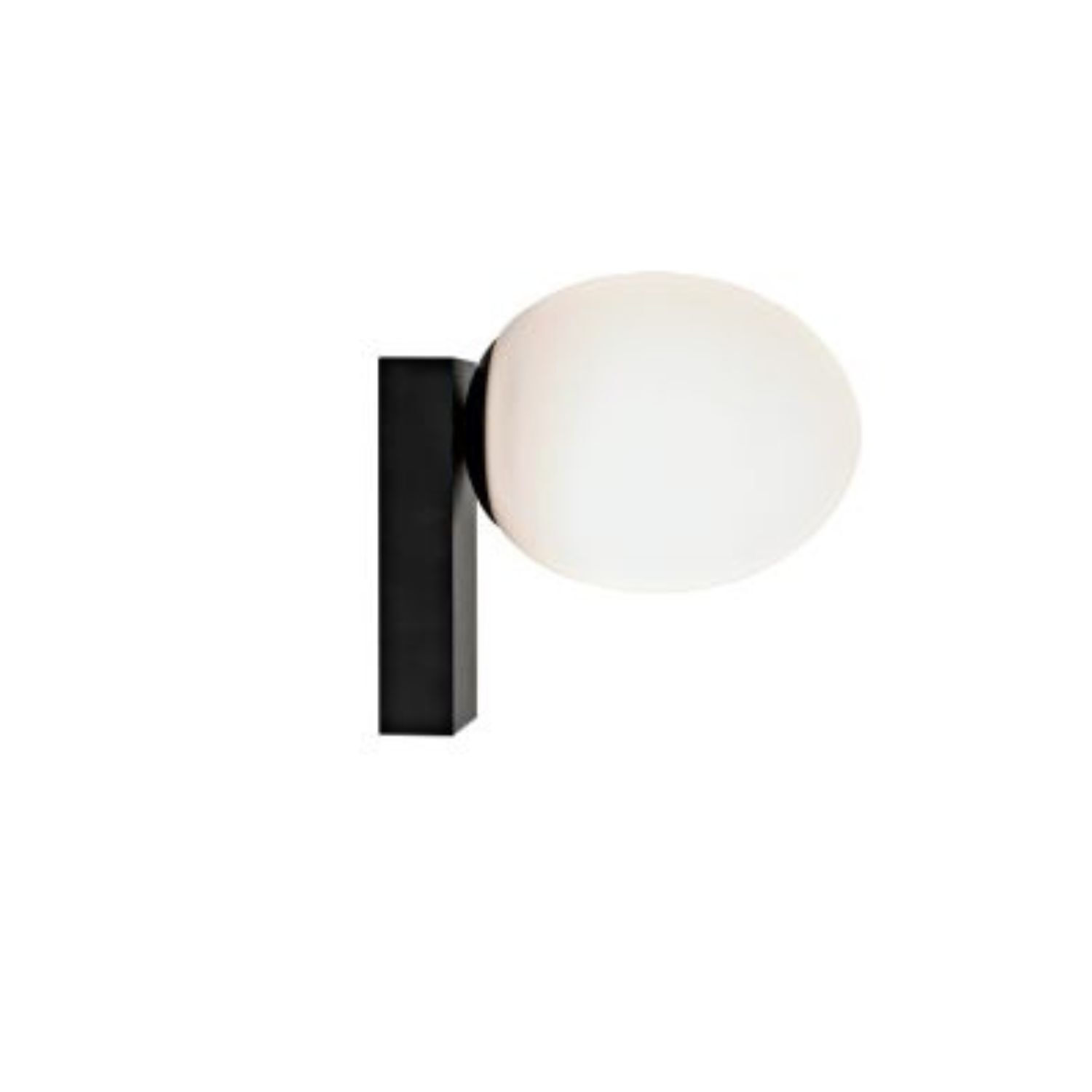 Petite lampe murale intérieure verre Abat-jour H:19cm IP44 Noir