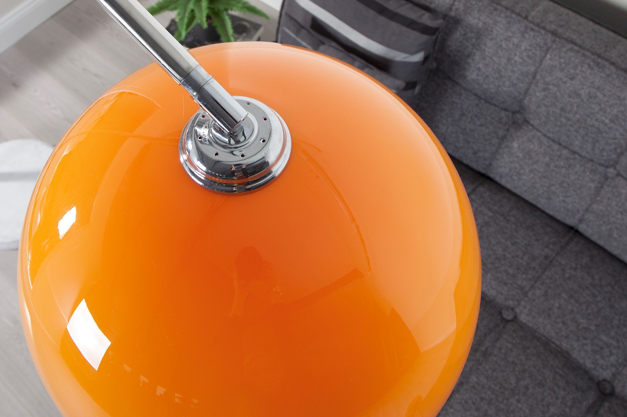 Lampadaire Ø40cm rétro élégant courbé Lampe, Kugel, Lampenschirm