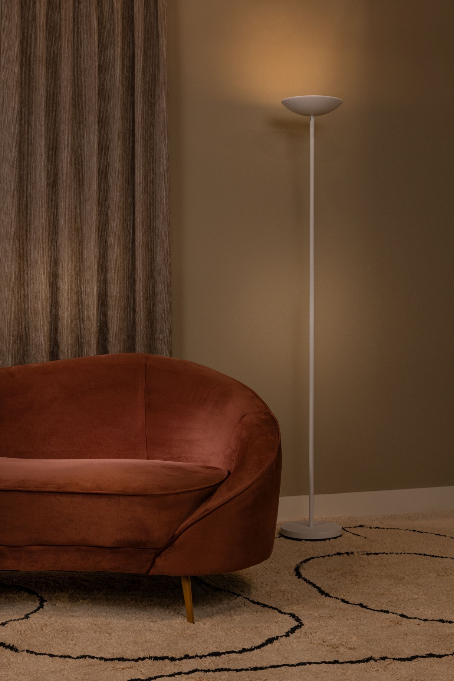 LED Deckenfluter Weiß 3000 K H:180 cm modern edel Lampe, Stehlampe, Couch, Mobiliar