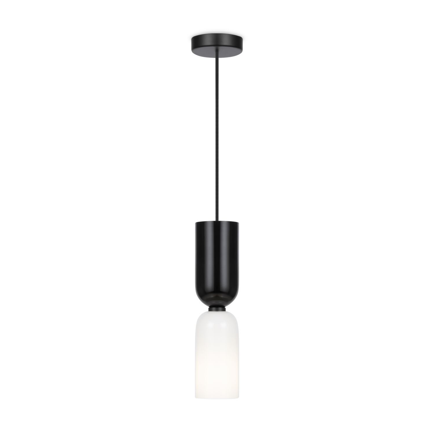 Hängelampe Metall Glas E14 rund Ø 8 cm H: max. 232 cm Lampe