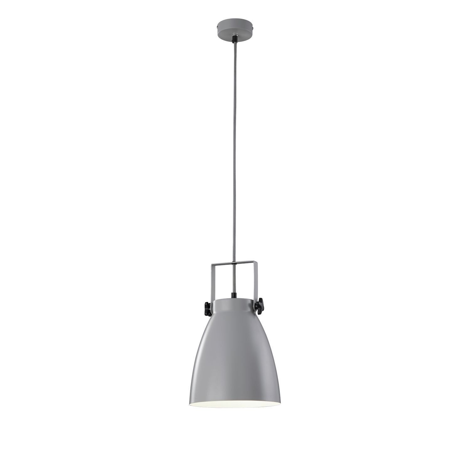 Lampe à suspendre métal gris E27 Ø 21 cm Industrial