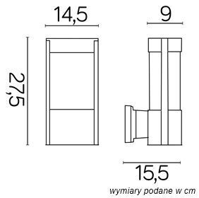 Applique extérieure noire CANDO IP54 résistante aux intempéries E27