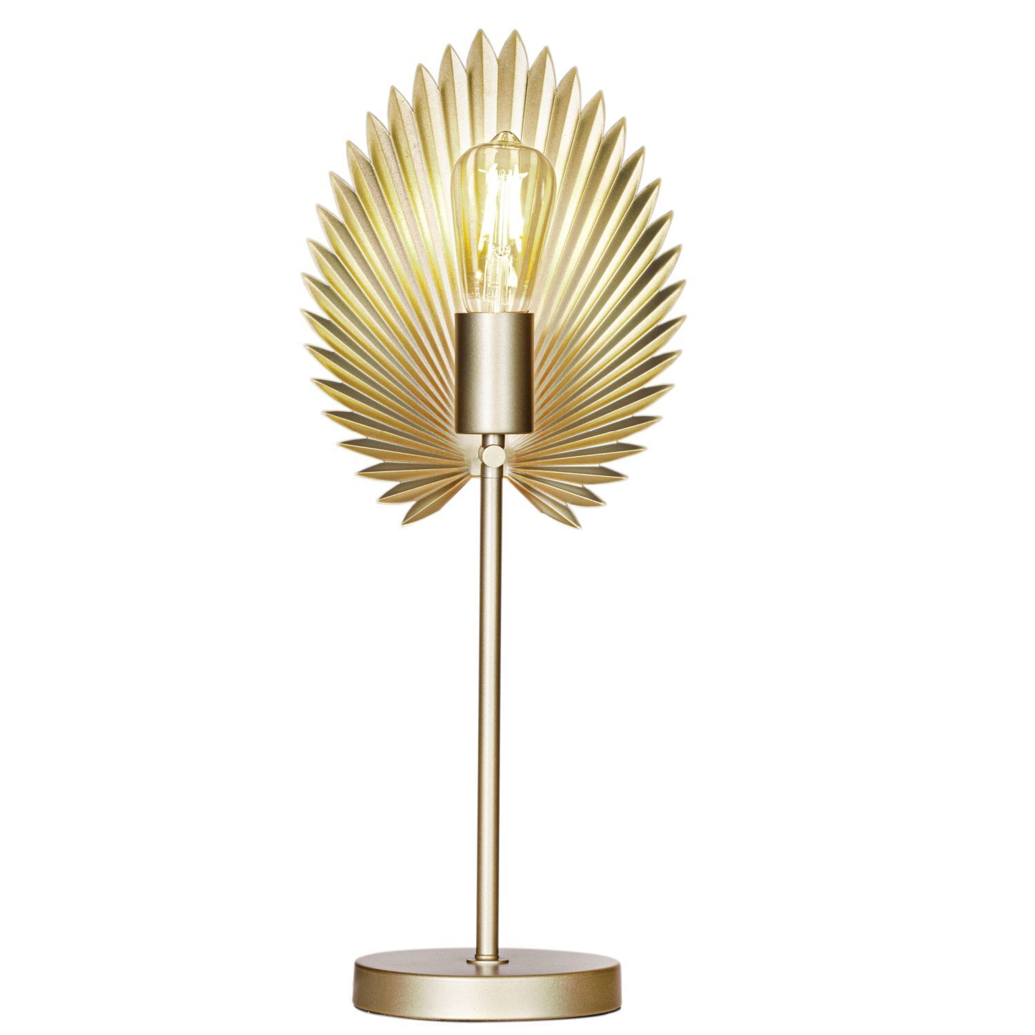 Lampe de table en métal de 55 cm de haut en or mat pour E27
