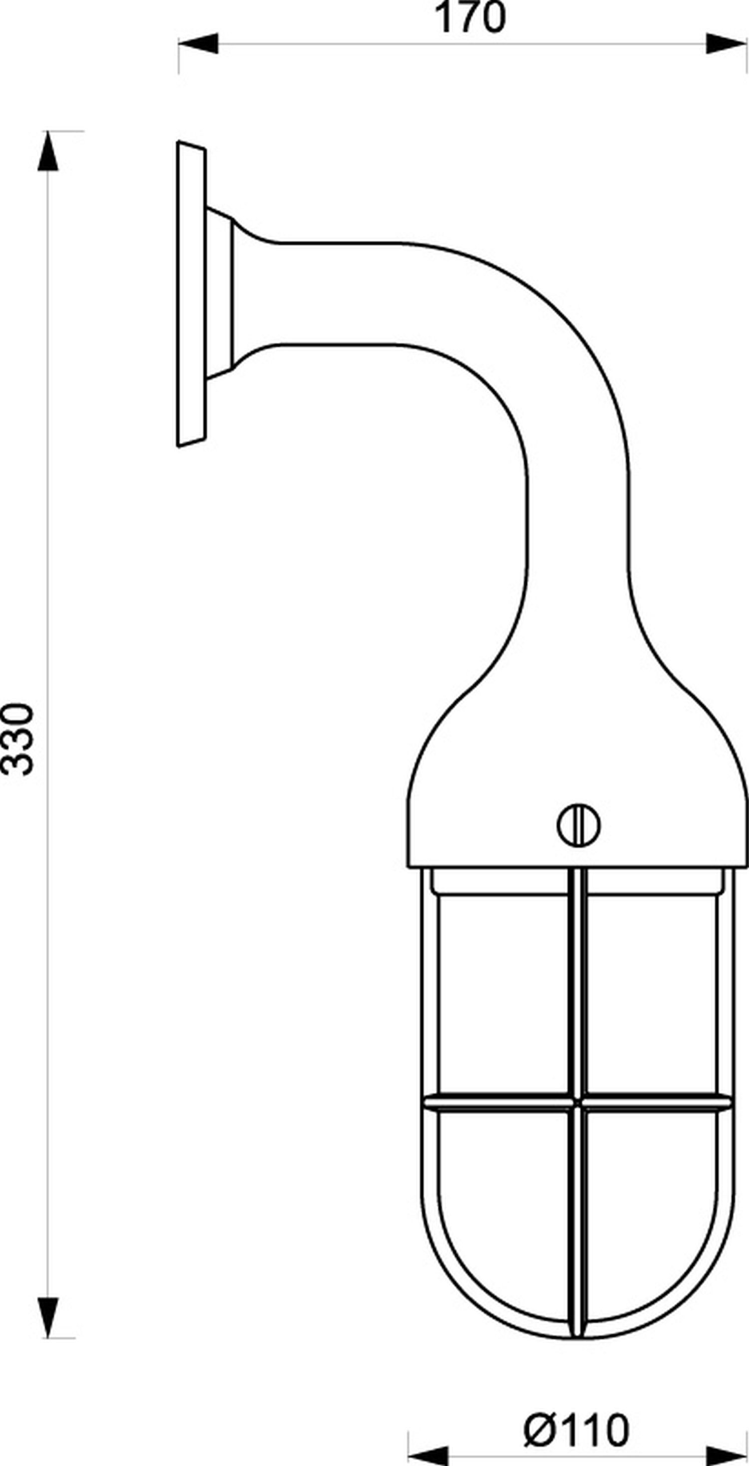 Noble lampe murale NAPOLI laiton verre Maritim Antik