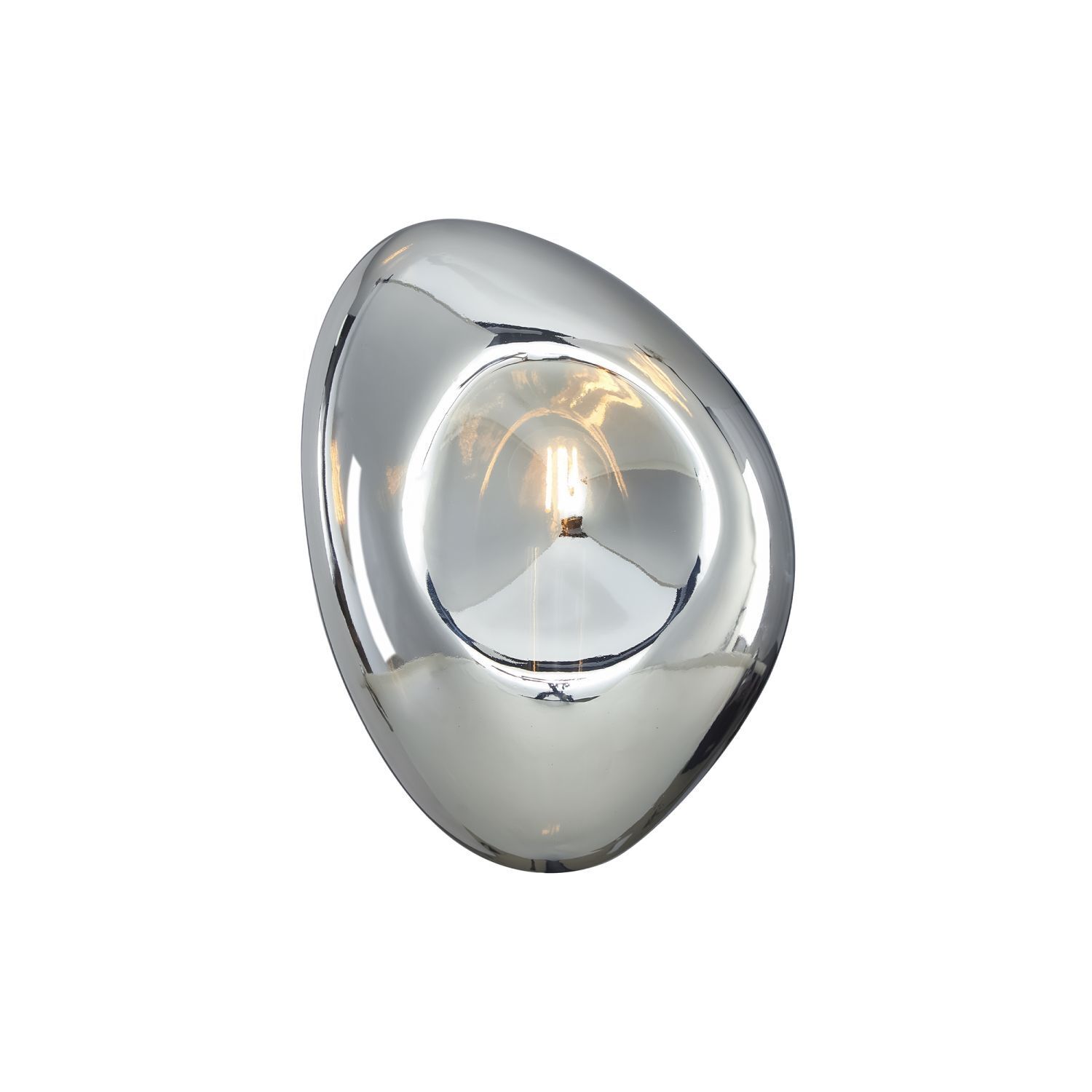 Applique métal verre hauteur 27,5 cm chrome brillant E14