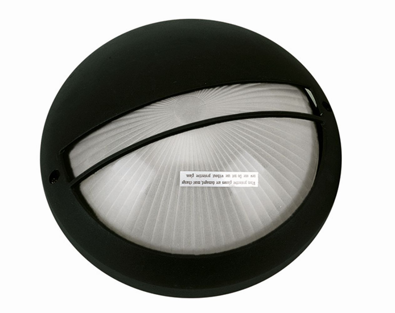 Lampe d'extérieur ronde noire Ø26cm IP44 noir aluminium