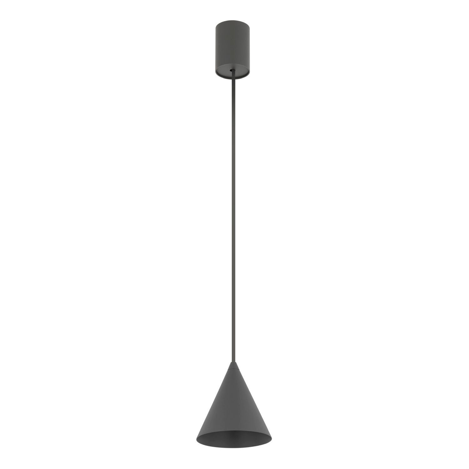 Suspension ronde Umbra Gris Ø11 cm GU10 Cône en métal Lampe