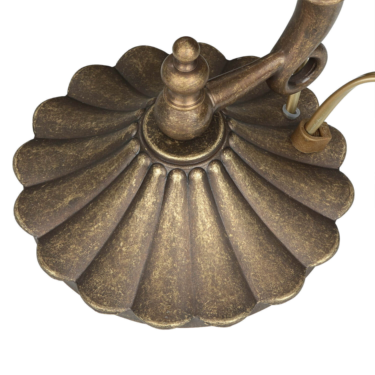 Lampe de table Putti en laiton véritable Antique Premium