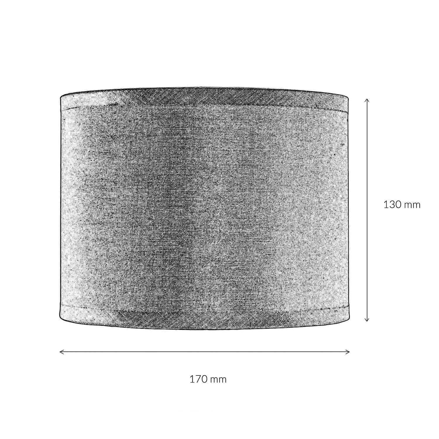 Abat-jour pétrole tissu Ø17cm pour lampe de table E14