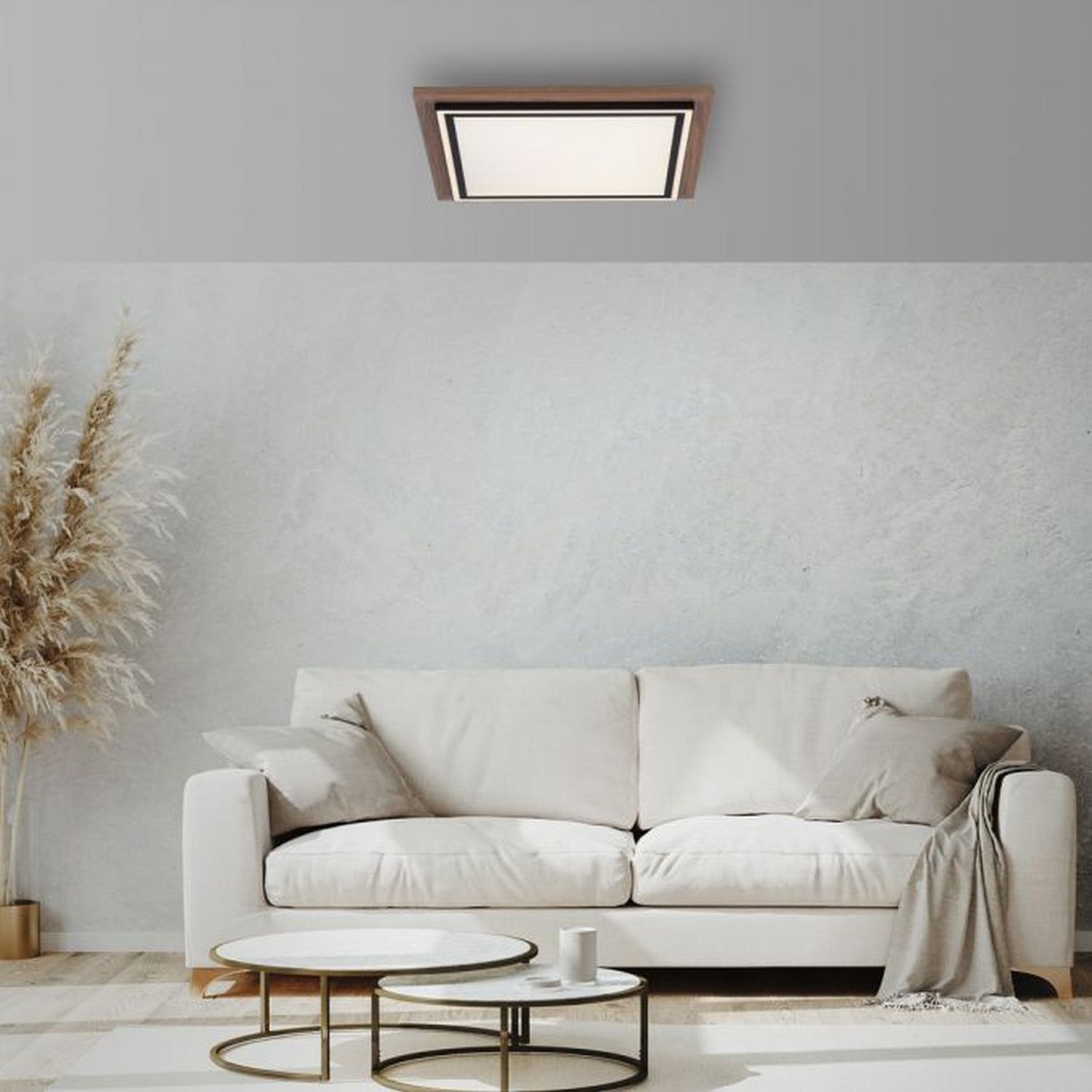 Blendarme Plafonnier LED à intensité variable Bois L:53,4 cm 44 W Couch, Mobiliar, Wohnzimmer, Dekoration Ihres Zuhauses, Lampe