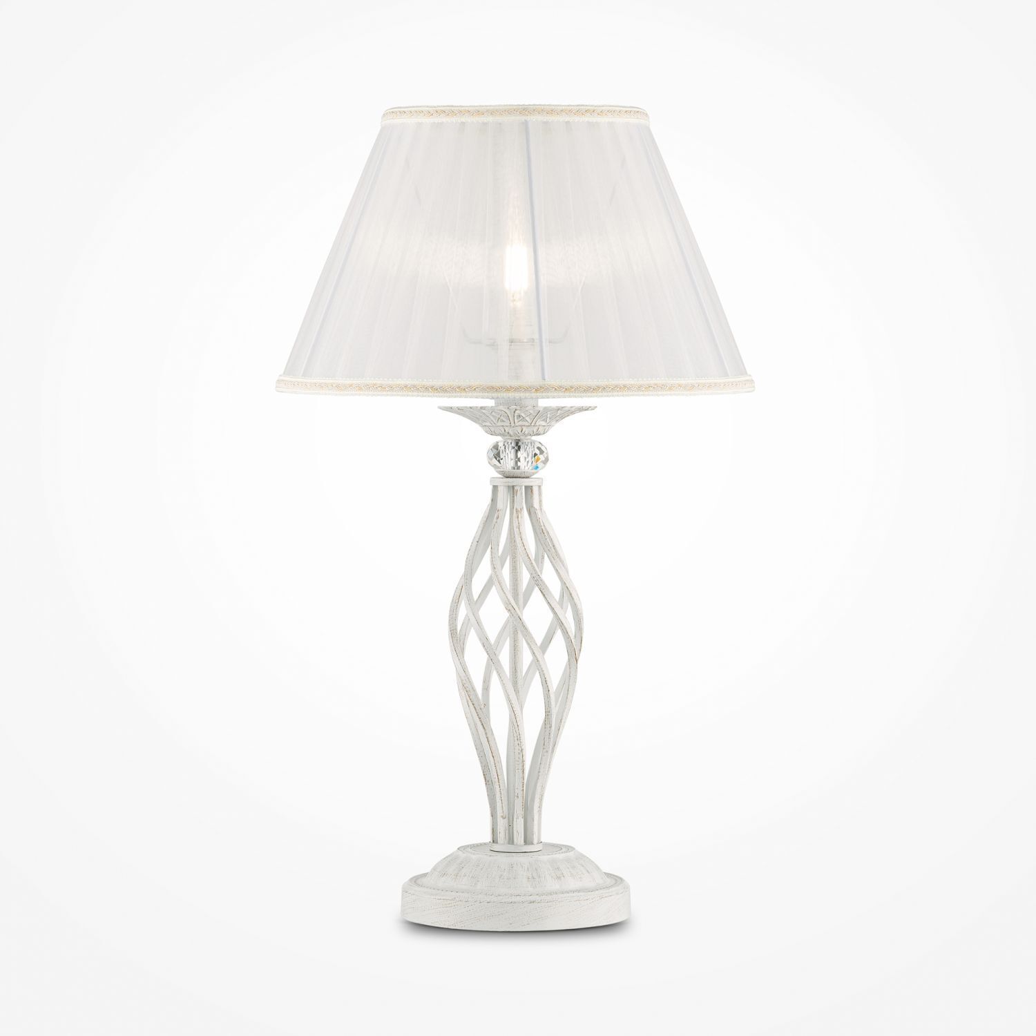 Lampe de chevet métal tissu E14 56 cm rond Classique