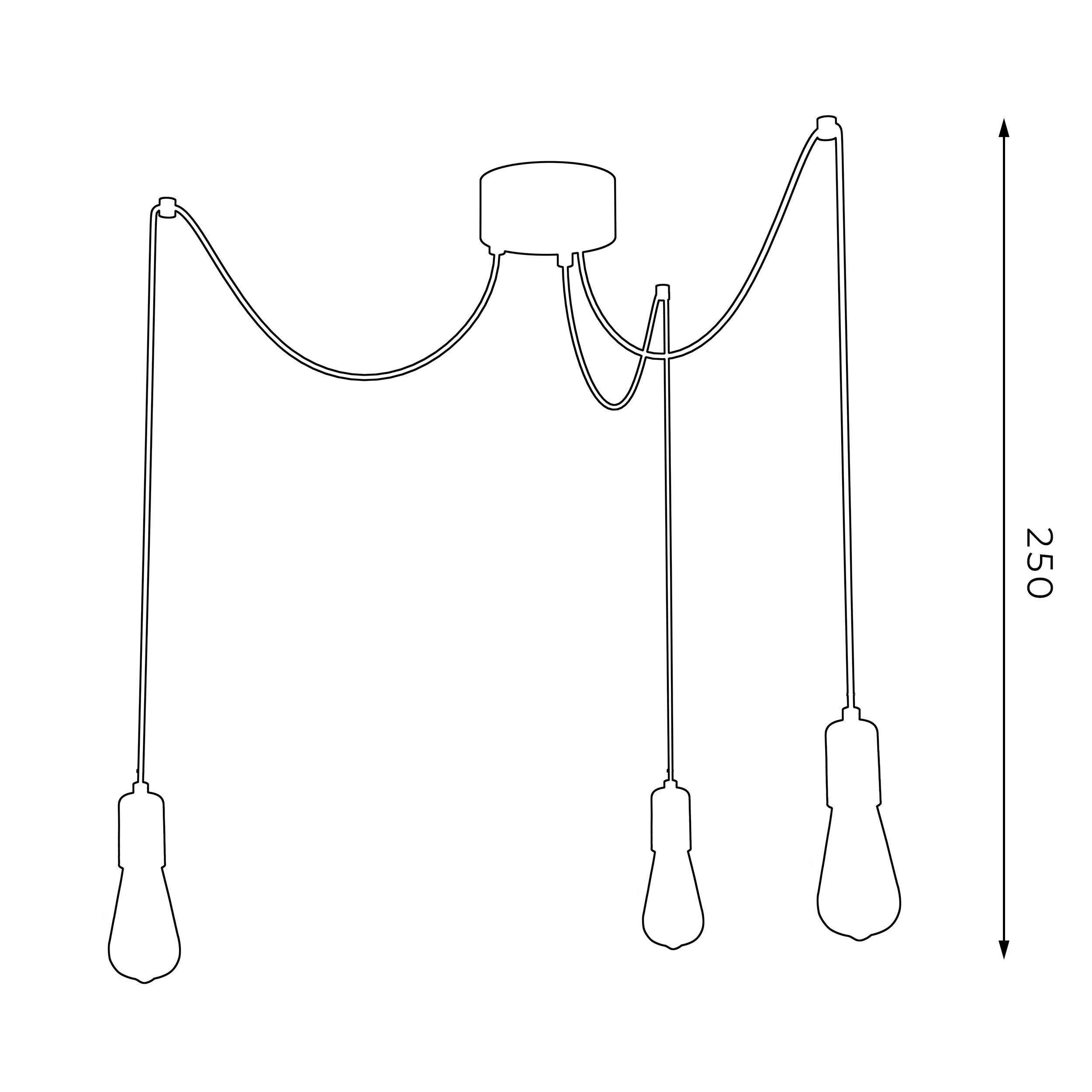 Lampe à suspendre métal 3 flammes Moderne grande flexible