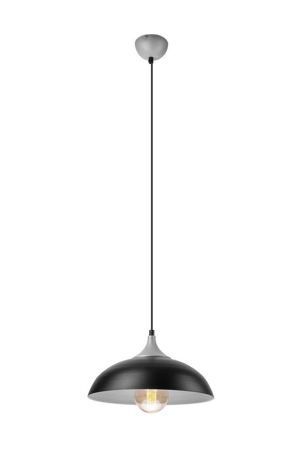 Lampe à suspendre rétro en noir argenté ronde table à manger
