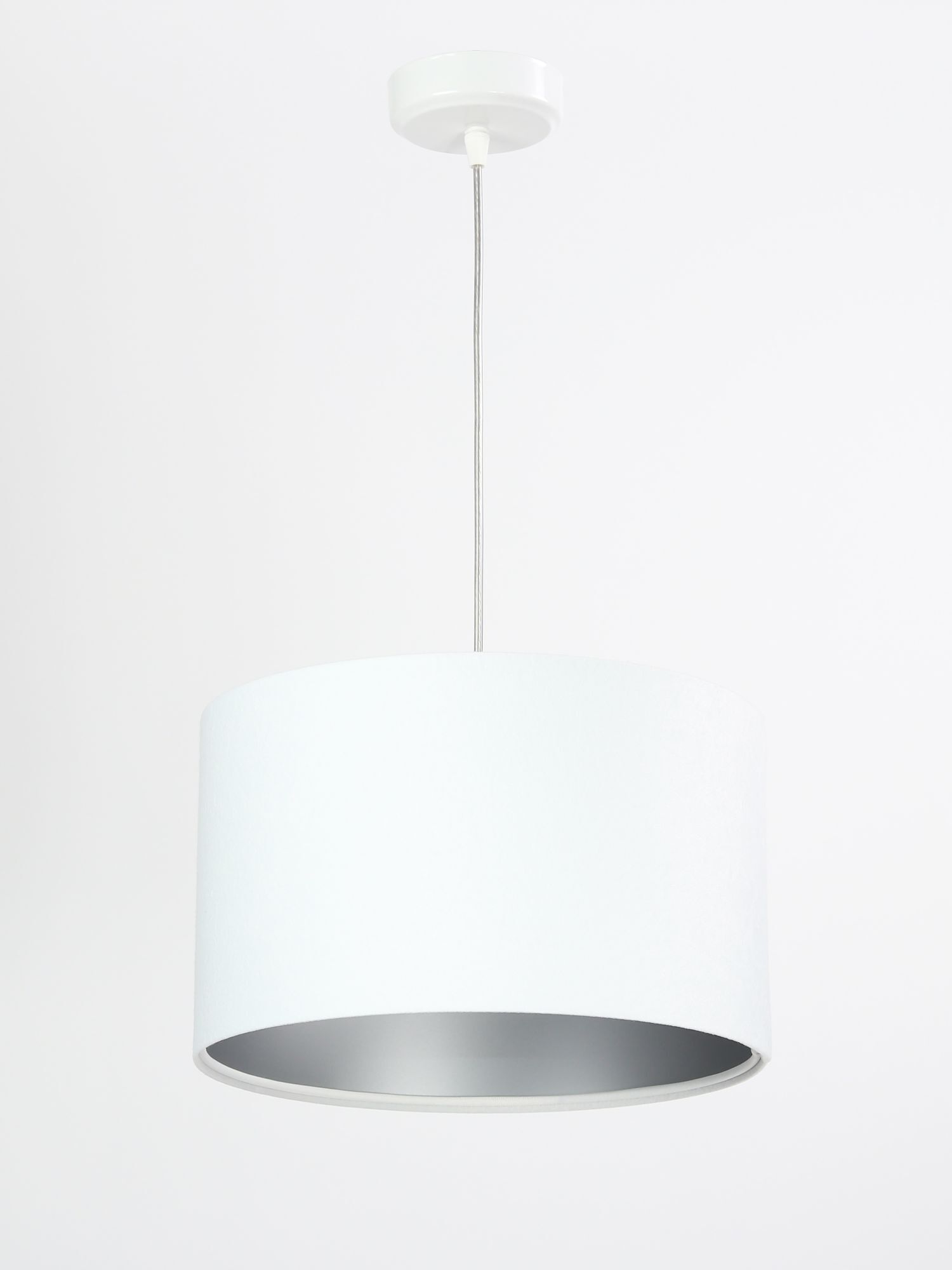 Lampe à suspendre ROSIE Blanc Argent Rétro ronde Table à manger