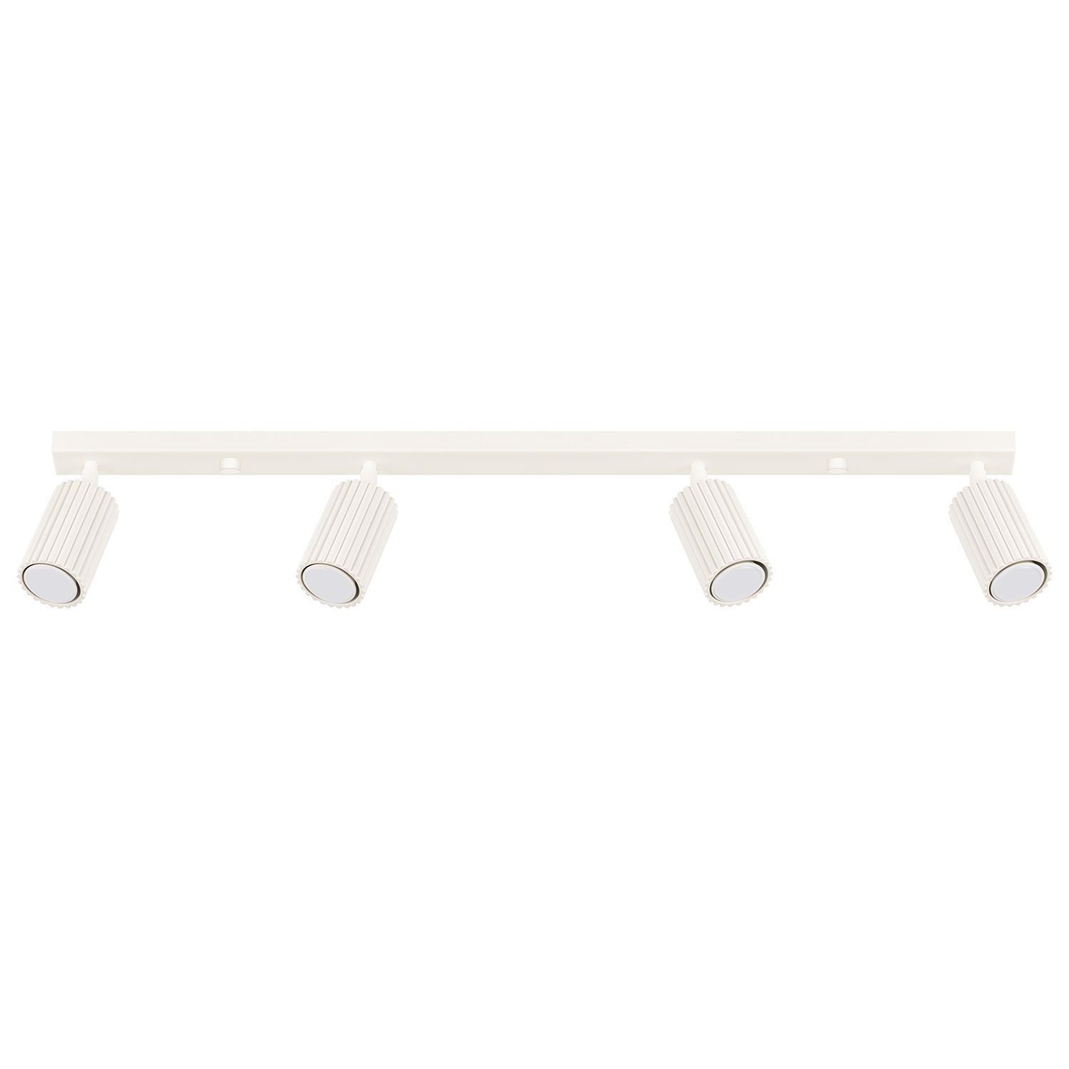 Spot de plafond moderne à 4 flammes GU10 L : 81 cm en crème