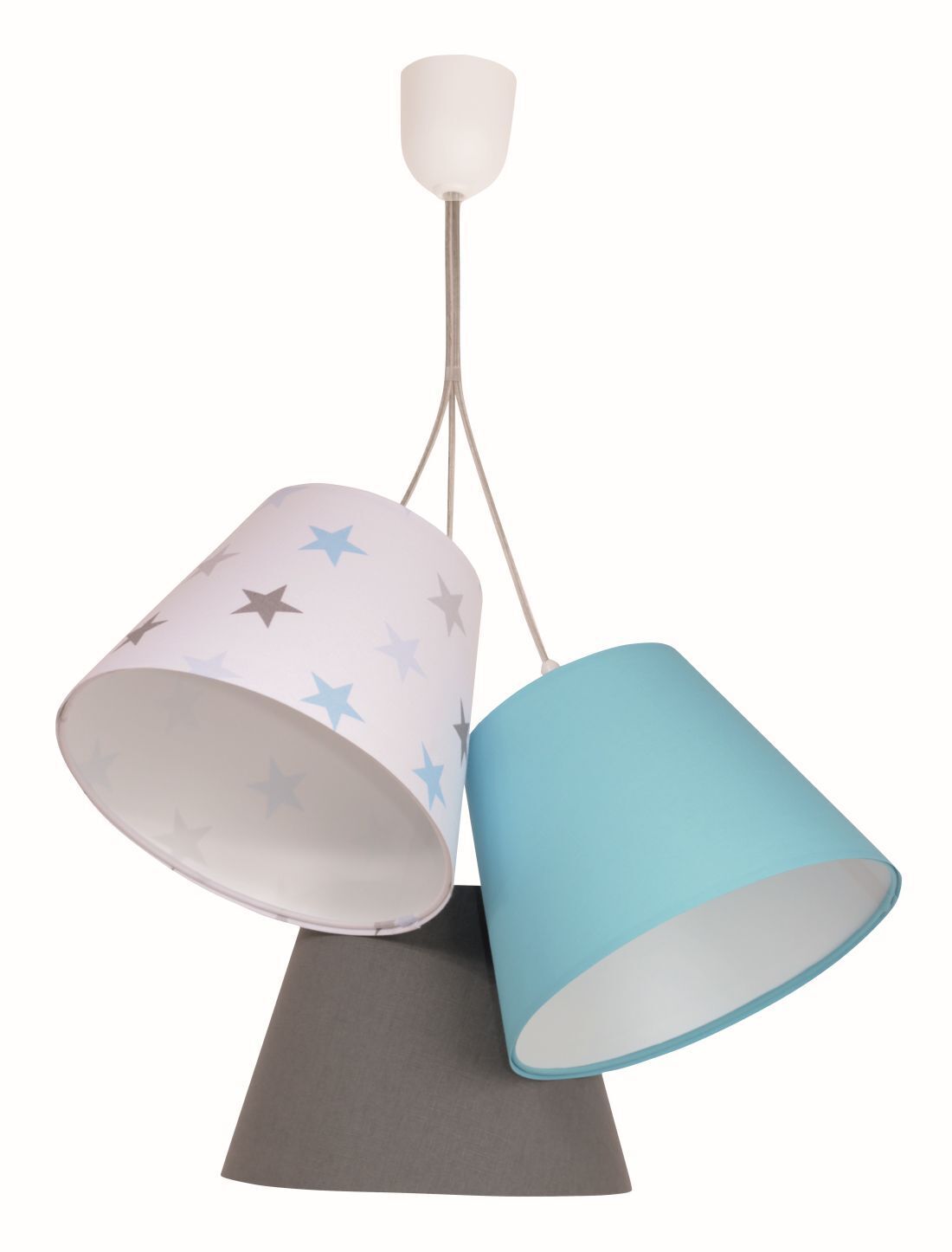 Lampe à suspendre SAMY Blanc Turquoise Gris Enfants Filles