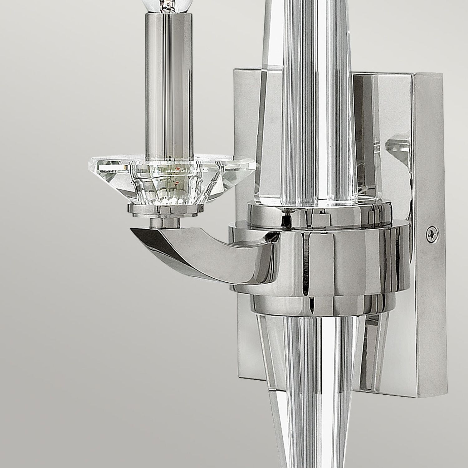 Lampe murale métal cristal 45 cm de haut E14 HARLOW
