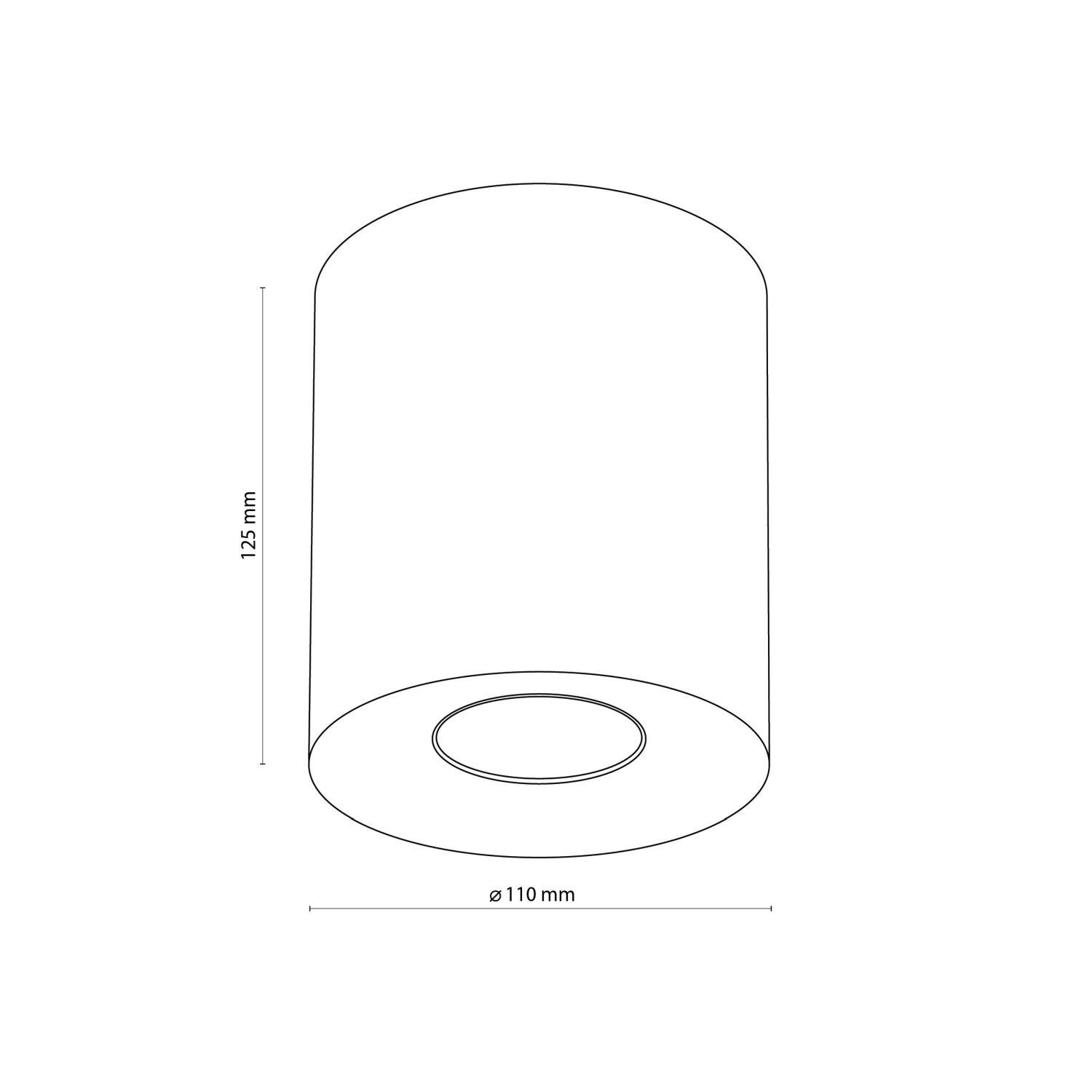 Spot à poser blanc métal Ø 11 cm rond GU10 Intemporel