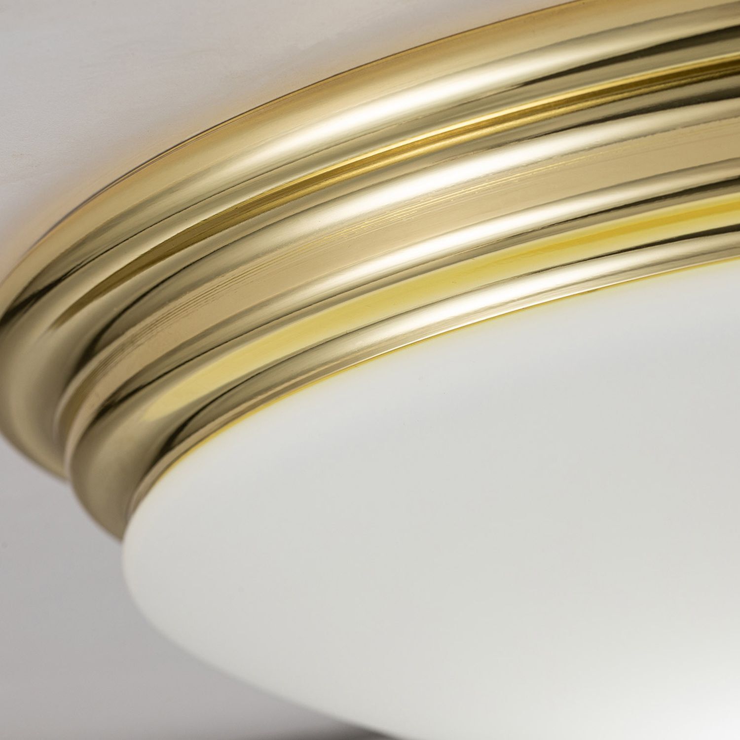 Plafonnier LED GX53 IP44 D : 35,6 cm rond métal verre