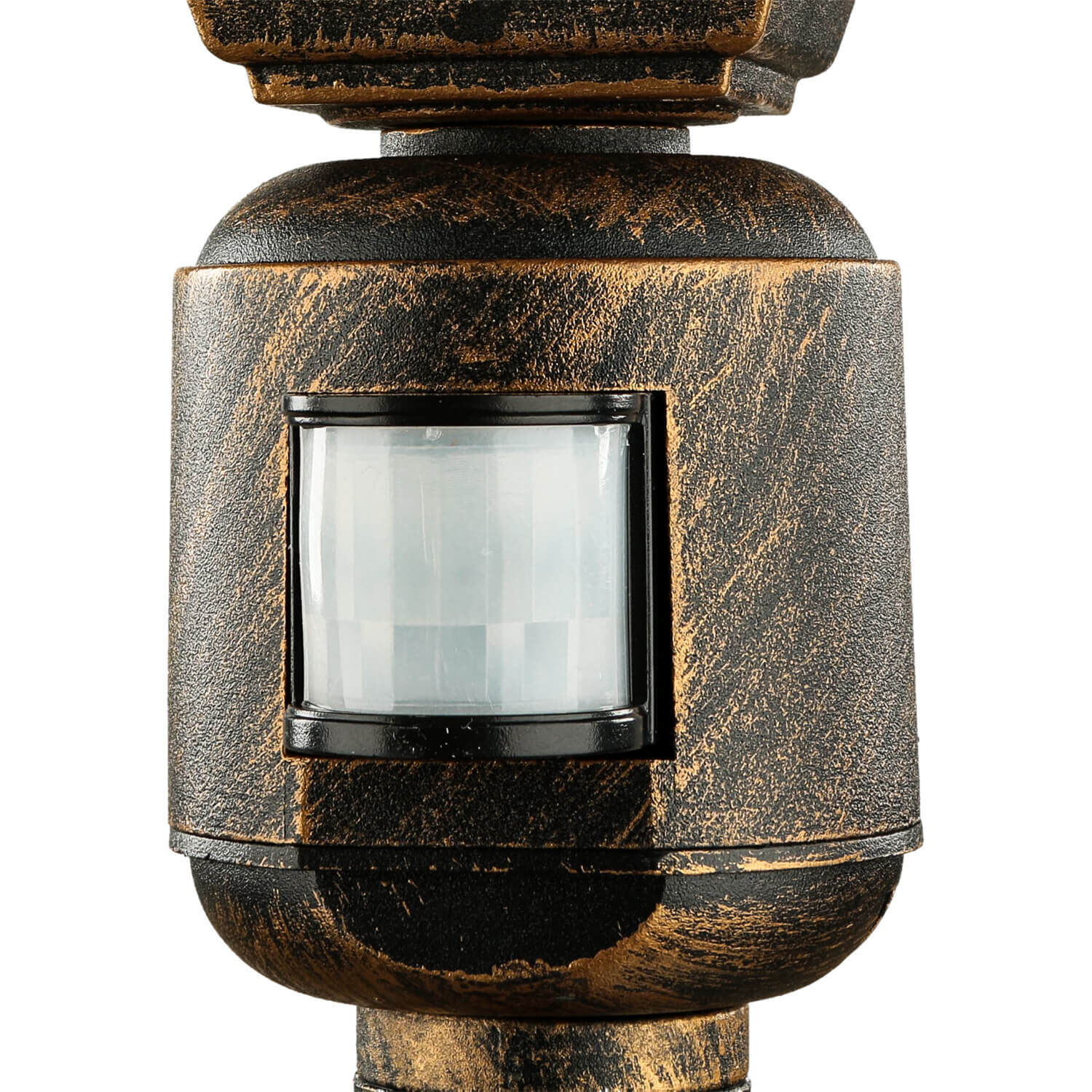 Lampe d'allée extérieure Rustique 112 cm Noir Cuivre