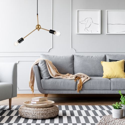 Suspension table à manger en métal doré salon Suspension table à manger en métal doré salon