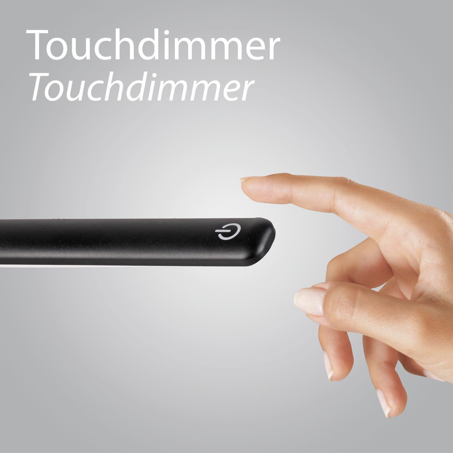 Lampe de bureau LED noire Touch 64 cm 6 W flexible